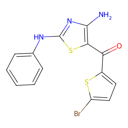[4-Amino-2-(phenylamino)-1,3-thiazol-5-yl](5-bromothiophen-2-yl)methanone structure