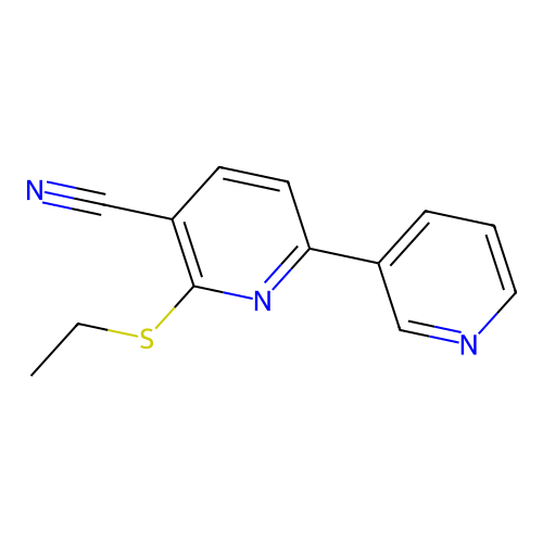 6-Ethylsulfanyl-[2,3']bipyridinyl-5-carbonitrile structure