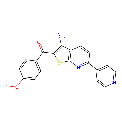 [3-Amino-6-(4-pyridyl)thieno[2,3-b]pyridin-2-yl](4-methoxyphenyl)methanone structure
