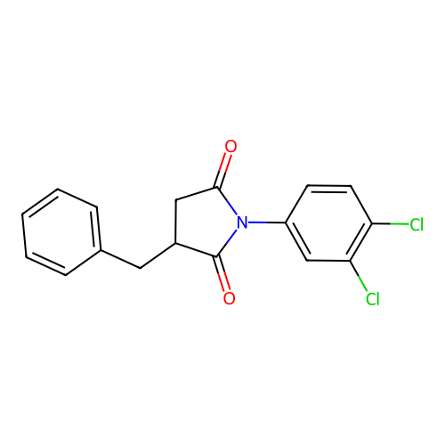 3-Benzyl-1-(3,4-dichlorophenyl)pyrrolidine-2,5-dione structure