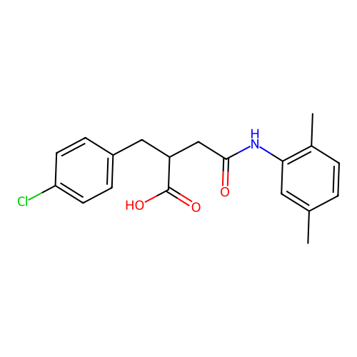 2-(4-Chlorobenzyl)-4-[(2,5-dimethylphenyl)amino]-4-oxobutanoic acid structure