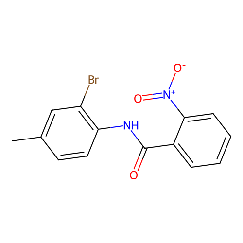 N-(2-bromo-4-methylphenyl)-2-nitrobenzamide structure