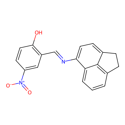 2-(5-Acenaphthenyliminomethyl)-4-nitrophenol structure