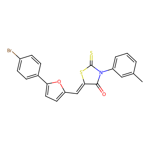 (Z)-5-((5-(4-bromophenyl)furan-2-yl)methylene)-2-thioxo-3-(m-tolyl)thiazolidin-4-one structure
