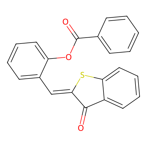 2-[(3-Oxobenzo[b]thiophen-2-ylidene)methyl]phenyl benzoate structure
