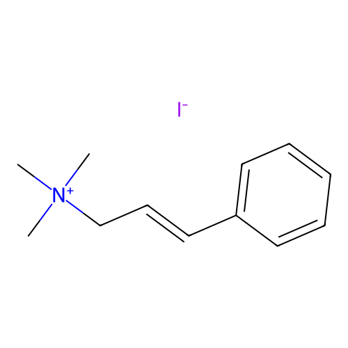 Ammonium, trimethylcinnamyl-, iodide structure