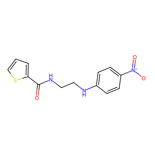 N-(2-{4-nitroanilino}ethyl)-2-thiophenecarboxamide structure