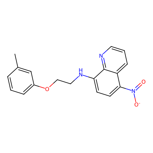 N-[2-(3-methylphenoxy)ethyl]-5-nitroquinolin-8-amine structure