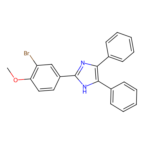 2-(3-bromo-4-methoxyphenyl)-4,5-diphenyl-1H-imidazole structure