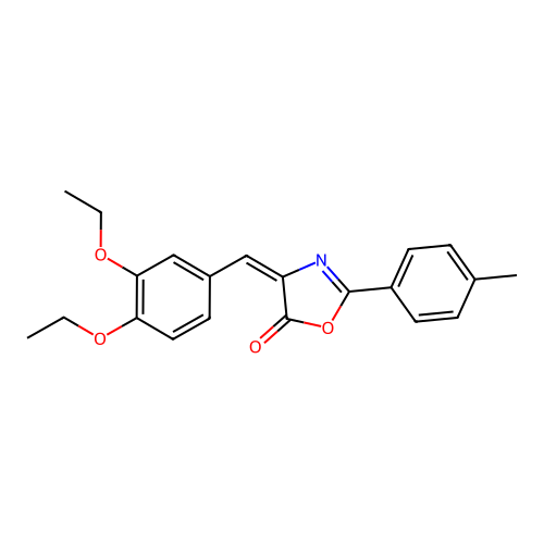 (4E)-4-(3,4-diethoxybenzylidene)-2-(4-methylphenyl)-1,3-oxazol-5(4H)-one structure