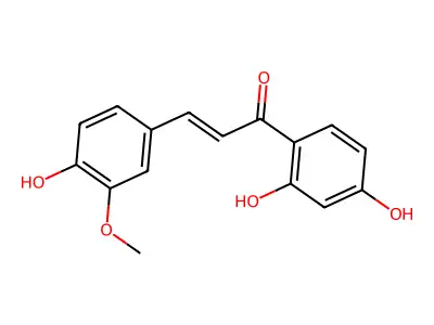 1-(2,4-Dihydroxyphenyl)-3-(4-hydroxy-3-methoxyphenyl)-2-propen-1-one structure