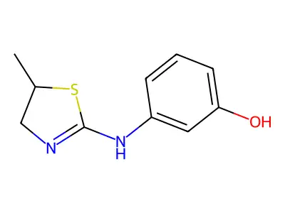 3-[(5-Methyl-4,5-dihydro-1,3-thiazol-2-yl)amino]phenol structure