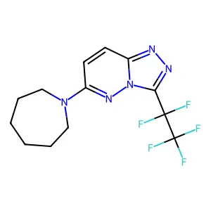 6-(1-Azepanyl)-3-(1,1,2,2,2-pentafluoroethyl)[1,2,4]triazolo[4,3-b]pyridazine structure