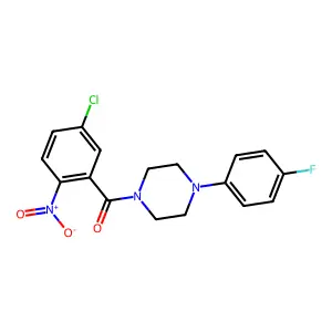 1-{5-Chloro-2-nitrobenzoyl}-4-(4-fluorophenyl)piperazine structure