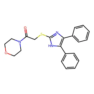 2-((4,5-diphenyl-1H-imidazol-2-yl)thio)-1-morpholinoethanone structure