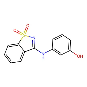 3-[(1,1-Dioxido-1,2-benzisothiazol-3-YL)amino]phenol structure