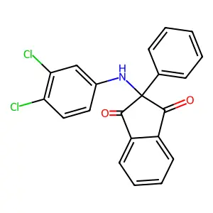 2-(3,4-dichloroanilino)-2-phenyl-1H-indene-1,3(2H)-dione structure
