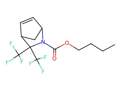 Butyl 3,3-bis(trifluoromethyl)-2-azabicyclo[2.2.1]hept-5-ene-2-carboxylate structure