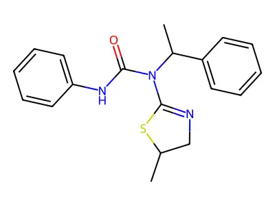 1-(5-Methyl-4,5-dihydro-1,3-thiazol-2-yl)-3-phenyl-1-(1-phenylethyl)urea structure