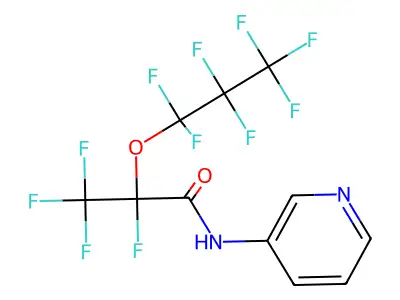 2,3,3,3-tetrafluoro-2-(1,1,2,2,3,3,3-heptafluoropropoxy)-N-pyridin-3-ylpropanamide structure