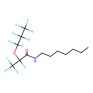 Propanamide, 2,3,3,3-tetrafluoro-2-heptafluoropropoxy-N-(n-heptyl)- structure