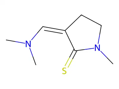3-(Dimethylaminomethylidene)-1-methylpyrrolidine-2-thione structure