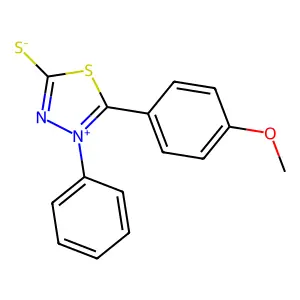 5-(4-Methoxyphenyl)-4-phenyl-1,3,4-thiadiazol-4-ium-2-thiolate structure