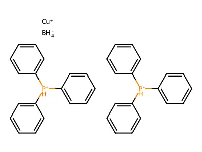 Copper bis(trimethylphosphine)(tetrahydroborate) structure