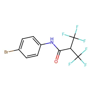 N-(4-bromophenyl)-3,3,3-trifluoro-2-(trifluoromethyl)propanamide structure