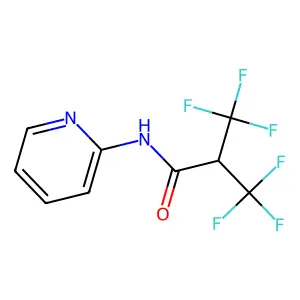 3,3,3-trifluoro-N-(pyridin-2-yl)-2-(trifluoromethyl)propanamide structure