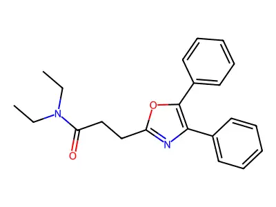 3-(4,5-diphenyl-1,3-oxazol-2-yl)-N,N-diethylpropanamide structure