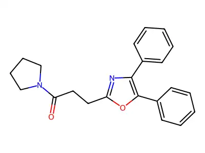 3-(4,5-Diphenyl-1,3-oxazol-2-yl)-1-pyrrolidin-1-ylpropan-1-one structure