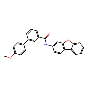N-二苯并呋喃-3-基-3-(4-甲氧基苯基)苯甲酰胺 structure