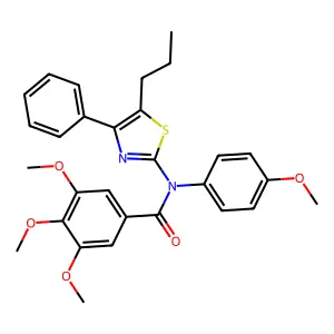 3,4,5-trimethoxy-N-(4-methoxyphenyl)-N-(4-phenyl-5-propyl-1,3-thiazol-2-yl)benzamide structure
