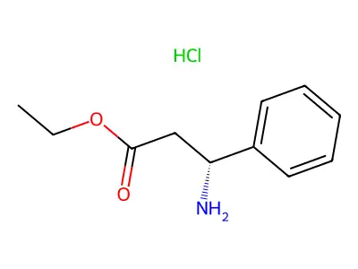 ethyl (3R)-3-amino-3-phenylpropanoate hydrochloride structure