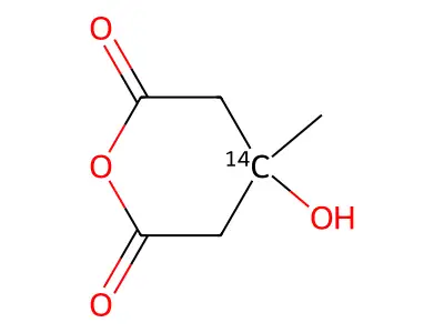 3-Hydroxy-3-methylglutaric anhydride structure