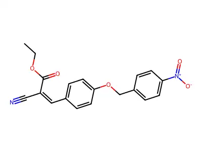 Ethyl 2-cyano-3-[4-[(4-nitrophenyl)methoxy]phenyl]prop-2-enoate structure