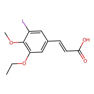3-(3-Ethoxy-5-iodo-4-methoxyphenyl)prop-2-enoic acid structure