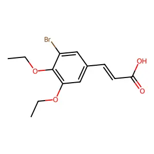 3-(3-bromo-4,5-diethoxyphenyl)acrylic acid structure