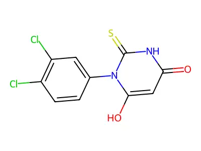 1-(3,4-dichlorophenyl)-2-thioxodihydropyrimidine-4,6(1H,5H)-dione structure