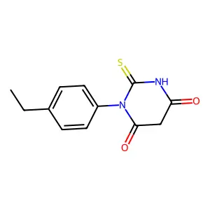 1-(4-ethylphenyl)-2-thioxodihydro-4,6(1H,5H)-pyrimidinedione structure