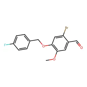 2-Bromo-4-((4-fluorobenzyl)oxy)-5-methoxybenzaldehyde structure