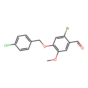 2-Bromo-4-[(4-chlorobenzyl)oxy]-5-methoxybenzaldehyde structure