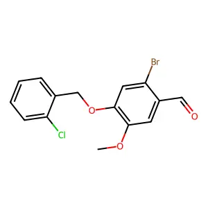 2-Bromo-4-[(2-chlorobenzyl)oxy]-5-methoxybenzaldehyde structure
