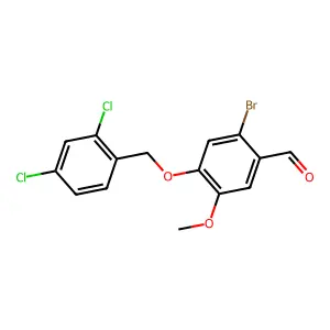 2-Bromo-4-[(2,4-dichlorobenzyl)oxy]-5-methoxybenzaldehyde structure