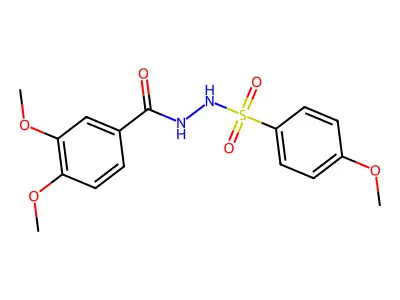 3,4-dimethoxy-N'-(4-methoxyphenyl)sulfonylbenzohydrazide structure