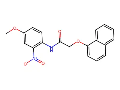 N-(4-methoxy-2-nitrophenyl)-2-naphthalen-1-yloxyacetamide structure