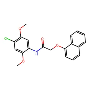 N-(4-chloro-2,5-dimethoxyphenyl)-2-naphthalen-1-yloxyacetamide structure