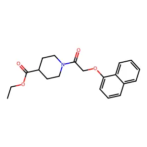Ethyl 1-(2-naphthalen-1-yloxyacetyl)piperidine-4-carboxylate structure