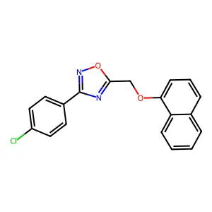 3-(4-Chlorophenyl)-5-[(naphthalen-1-yloxy)methyl]-1,2,4-oxadiazole structure